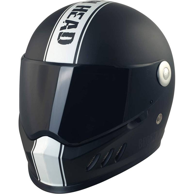 Broken Head Hated and Proud - Motorrad-Helm Mit Schwarzem Visier - Exklusiver Marken-Helm - Größe L (59-60 cm) von Broken Head