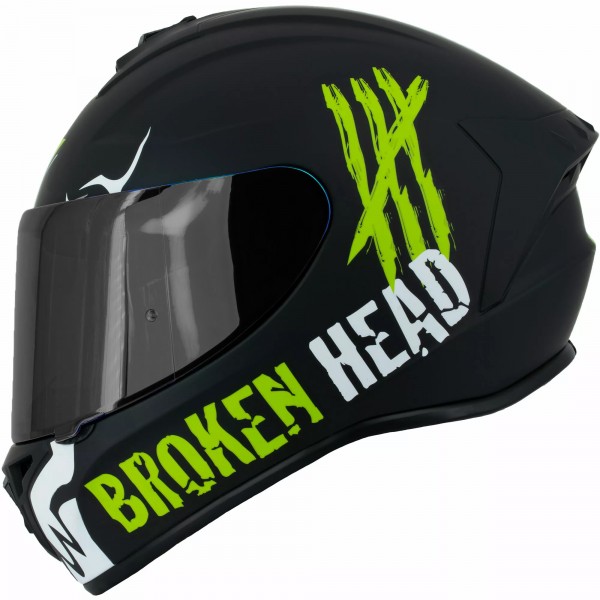 Broken Head Integralhelm Adrenalin Therapy 4X Schwarz-Weiß + Schwar... von Broken Head
