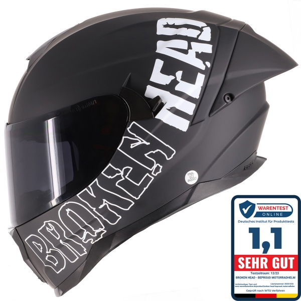 Broken Head Integralhelm BeProud Pro Sport Black Edition Sonnenblen... von Broken Head