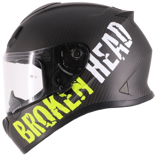 Broken Head Racing-Helm BeProud Light Carbon Gelb (Größe L) von Broken Head