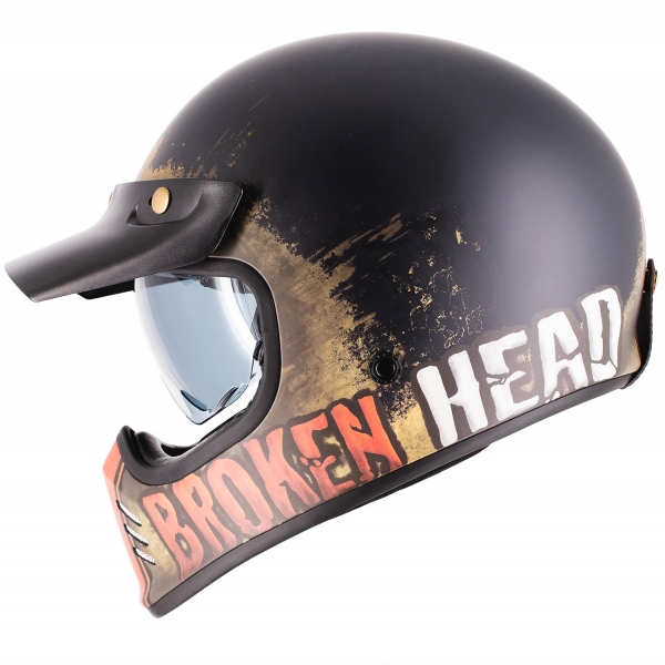 Broken Head Retro Helm Rusty Rider Orange von Broken Head