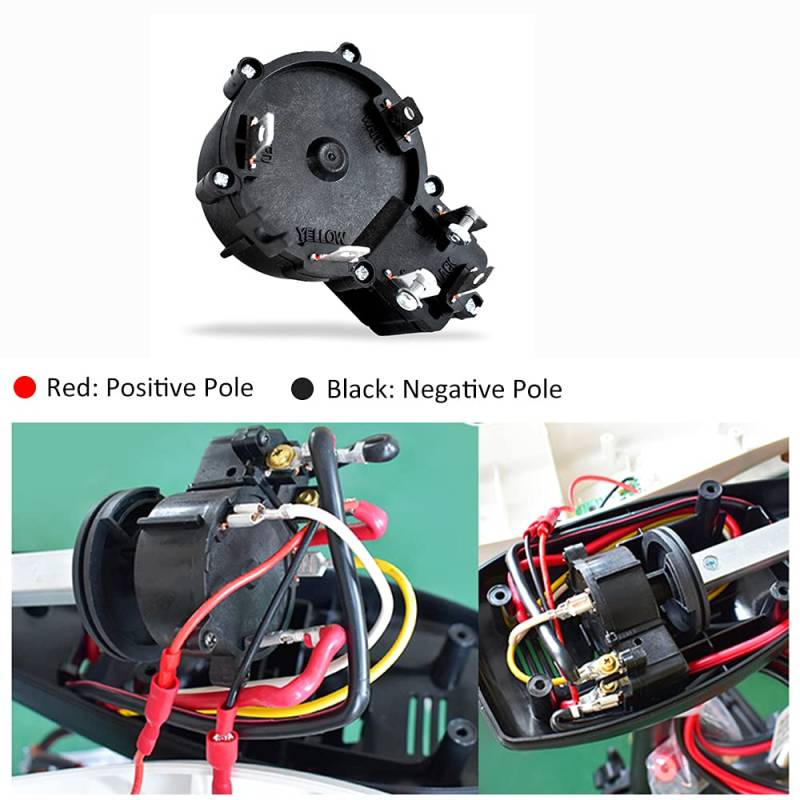 12-V-Schalter für Elektrische Propellermotoren, 5 Vorwärts- und 3 Rückwärtsgänge, aus ABS + Metallmaterial, Guter Ersatz für Sie, Geeignet für 28-88-Pfund-Motoren von Brrnoo