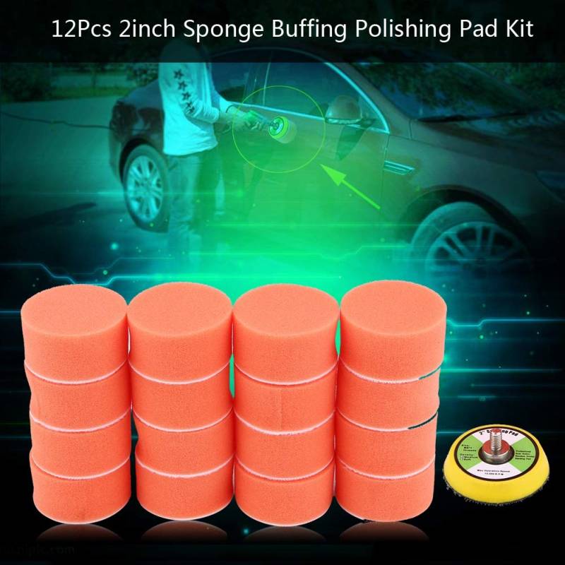 Brrnoo Autopolierpolster, Polierpolster Schwamm Buffing Polishing Pad Kit 17pcs 2inch für Autopolierer von Brrnoo