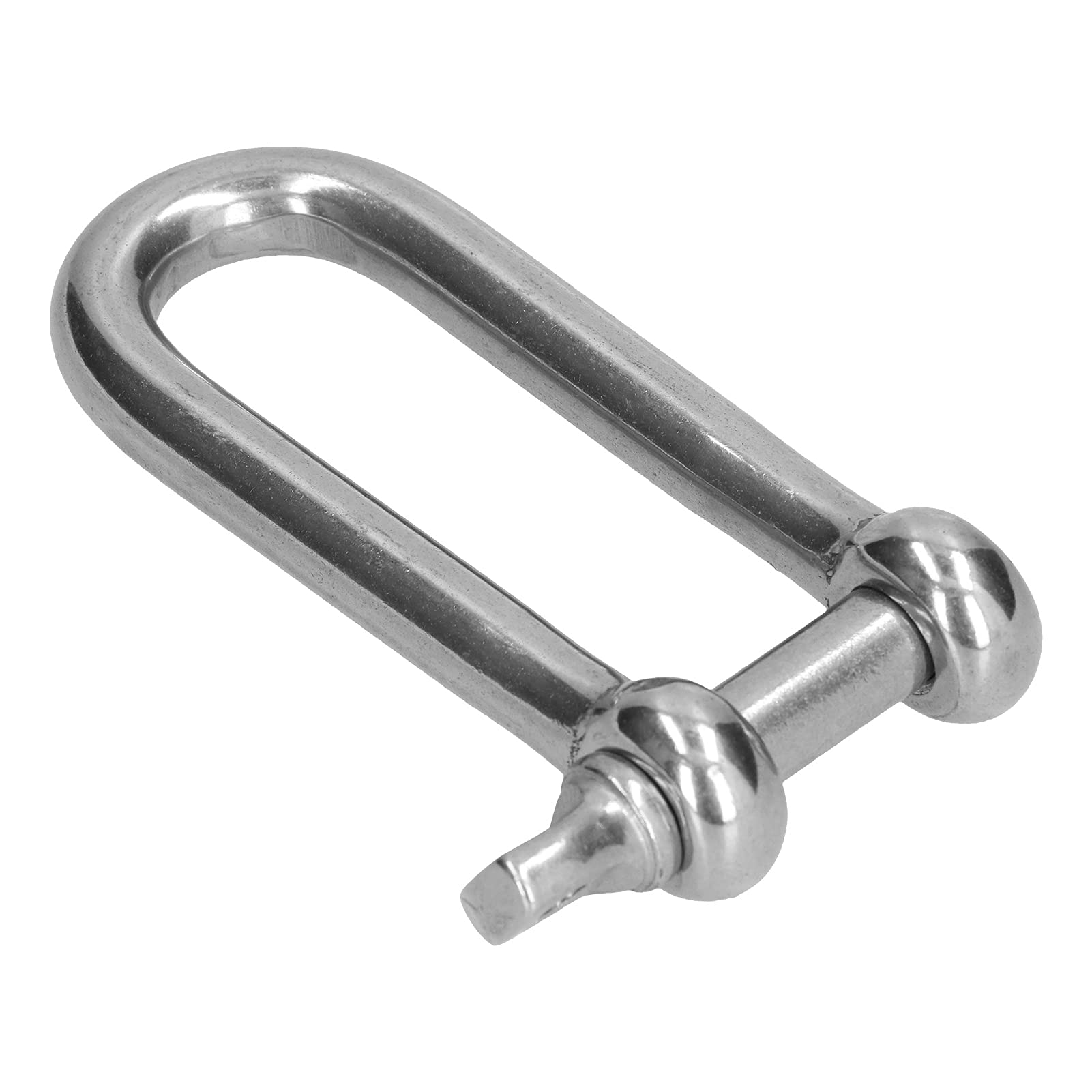 Brrnoo Schurke Häppchen, Schraubenstiftankerhäppchen 304 Edelstahl Gerade Ankerschraube Stift Langer D Shackle Kettendraht Seilstecker (10 StückM4) von Brrnoo