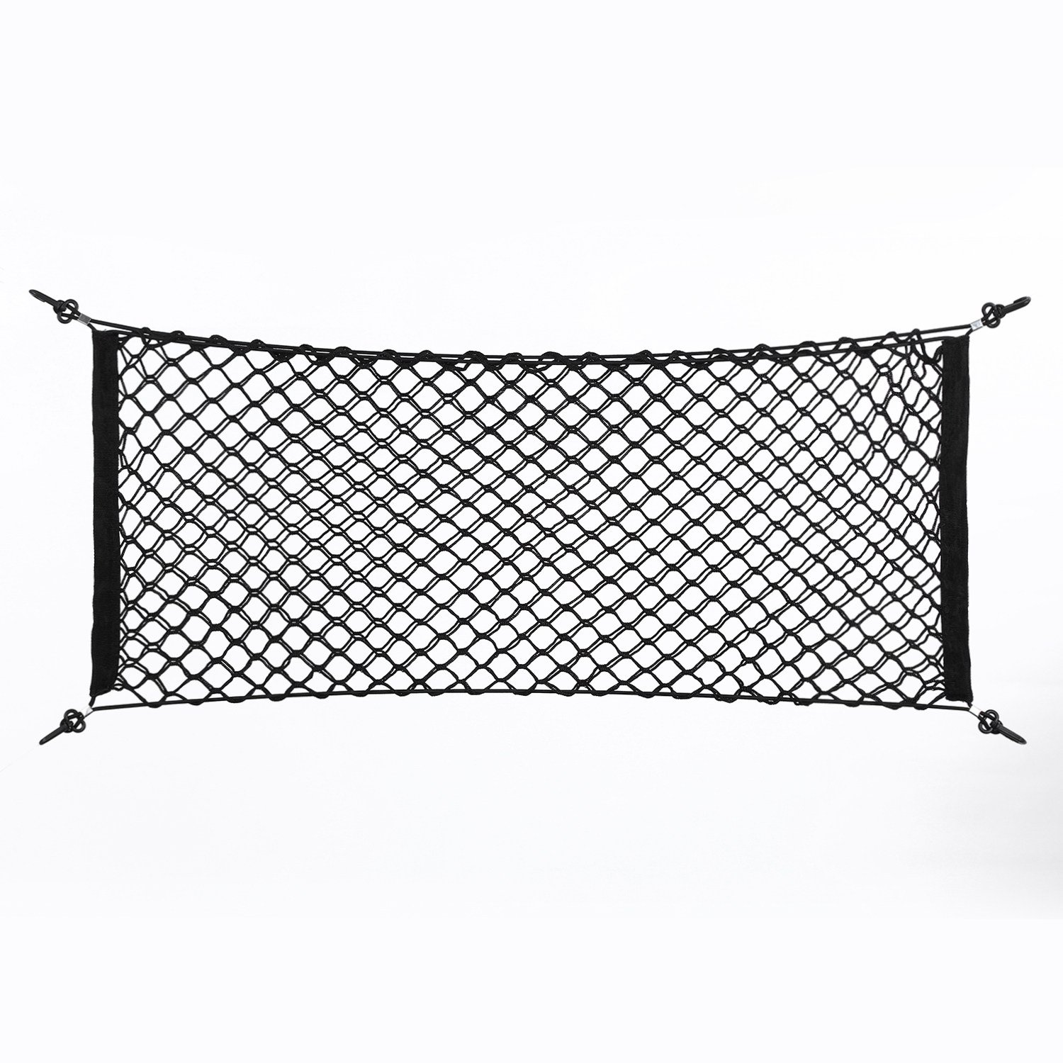 LKW Netz für schwere Lastwagen, 100 x 40 cm, Nylon schwarz, Kunststoff, für Auto, LKW Gepäcknetz Organizer Haken von Brrnoo