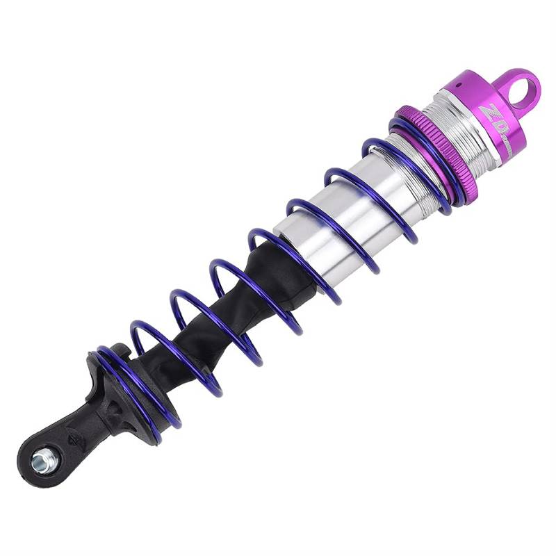 Metallöldruckverstellbarer 2-teiliger Vorderer Stoßdämpfer, 2-teiliger Hinterer Stoßdämpfer für RC-Car, Leicht und Einfach zu Installieren, Entwickelt für Ferngesteuerte (PURPLE) von Brrnoo