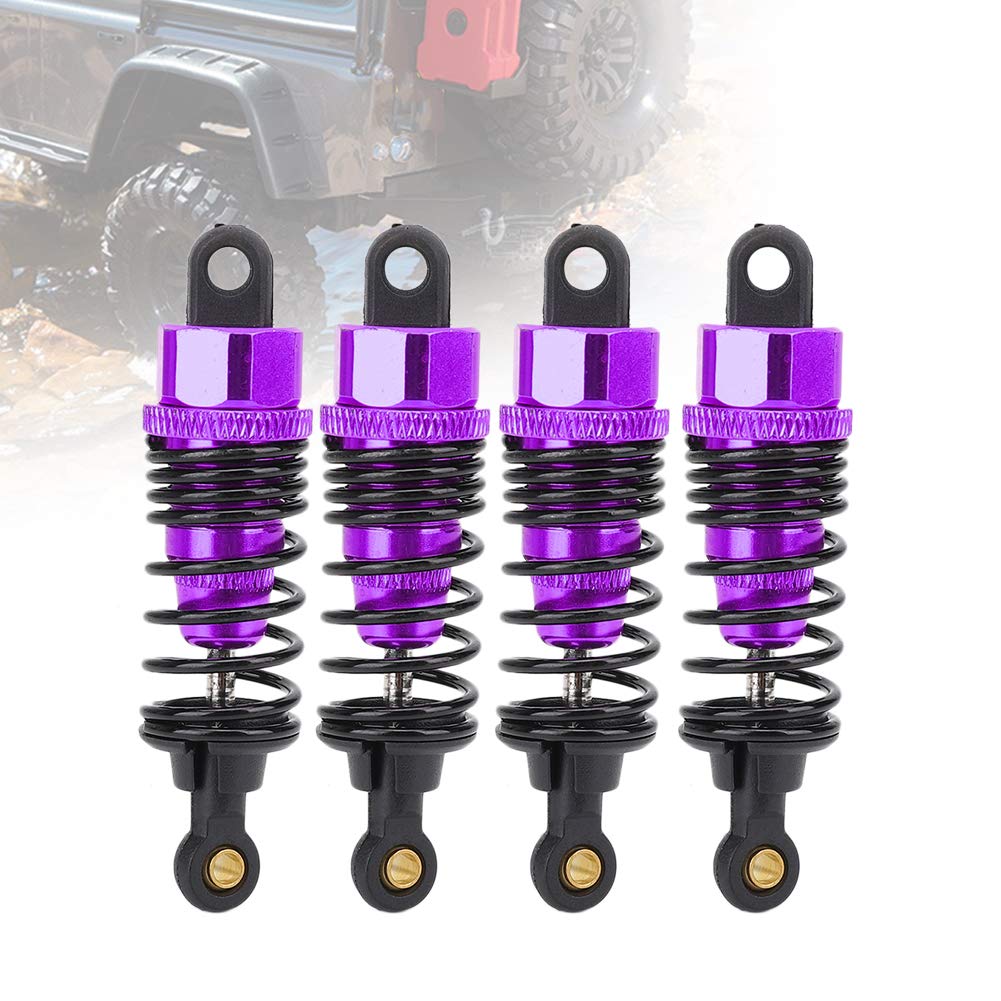 RC -Autoteile, RC -Stoßdämpfer RC Schocks 102004 RC -Auto Vorne Heck -Stoßdämpfer 4pcs Aluminium Stoßdämpfer für HSP 1:10 RC Flat Car RC -Teilezubehör (PURPLE) von Brrnoo