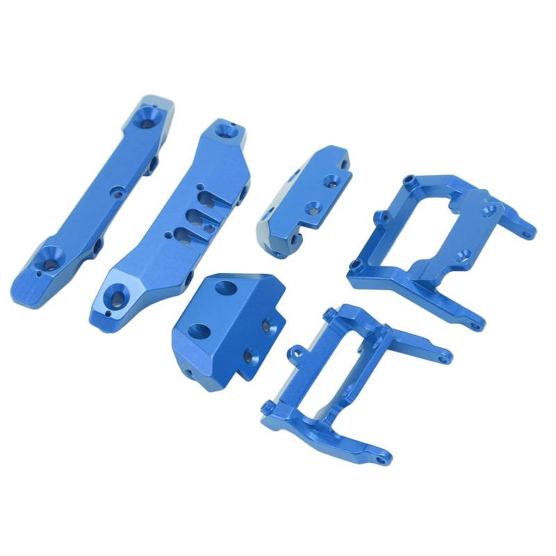 RC -Stoßfängerplatten, Upgrade -Teile RC 1/18 Stoßfänger Ersatz Aluminiumlegierung RC Vordere Heck -Stoßstangen RC Heck -Stoßfänger für Latrax Teton 1/18 (BLUE) von Brrnoo