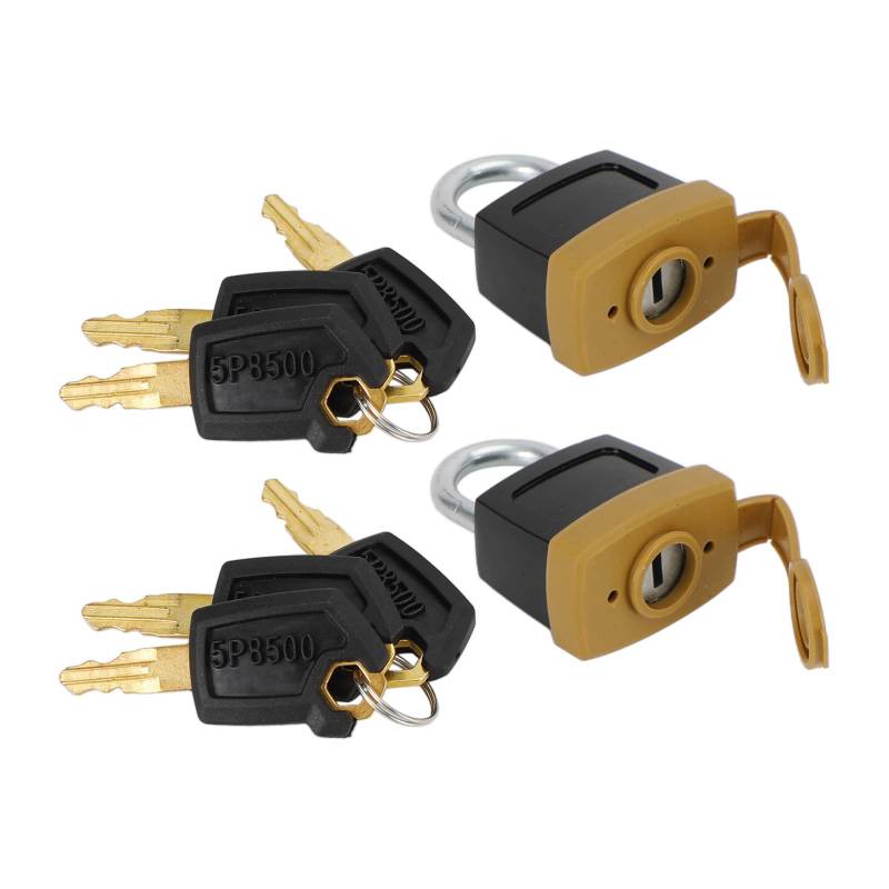 Bruce & Shark 2Set Padlock Pad Lock W/6 New Keys Fit für Caterpillar (CAT) 5P8500 246-2641 von Bruce & Shark