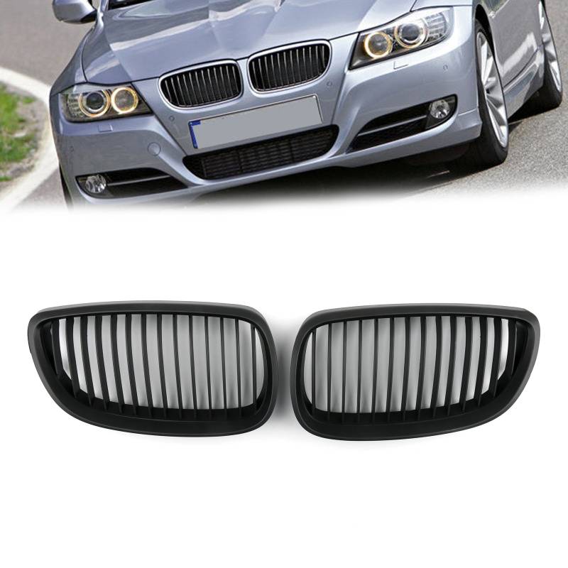 Bruce & Shark Matt Black Nierengitter Grill Mesh Fit für B-M-W E92 E93 2Dr Lci 2006-2009 von Bruce & Shark