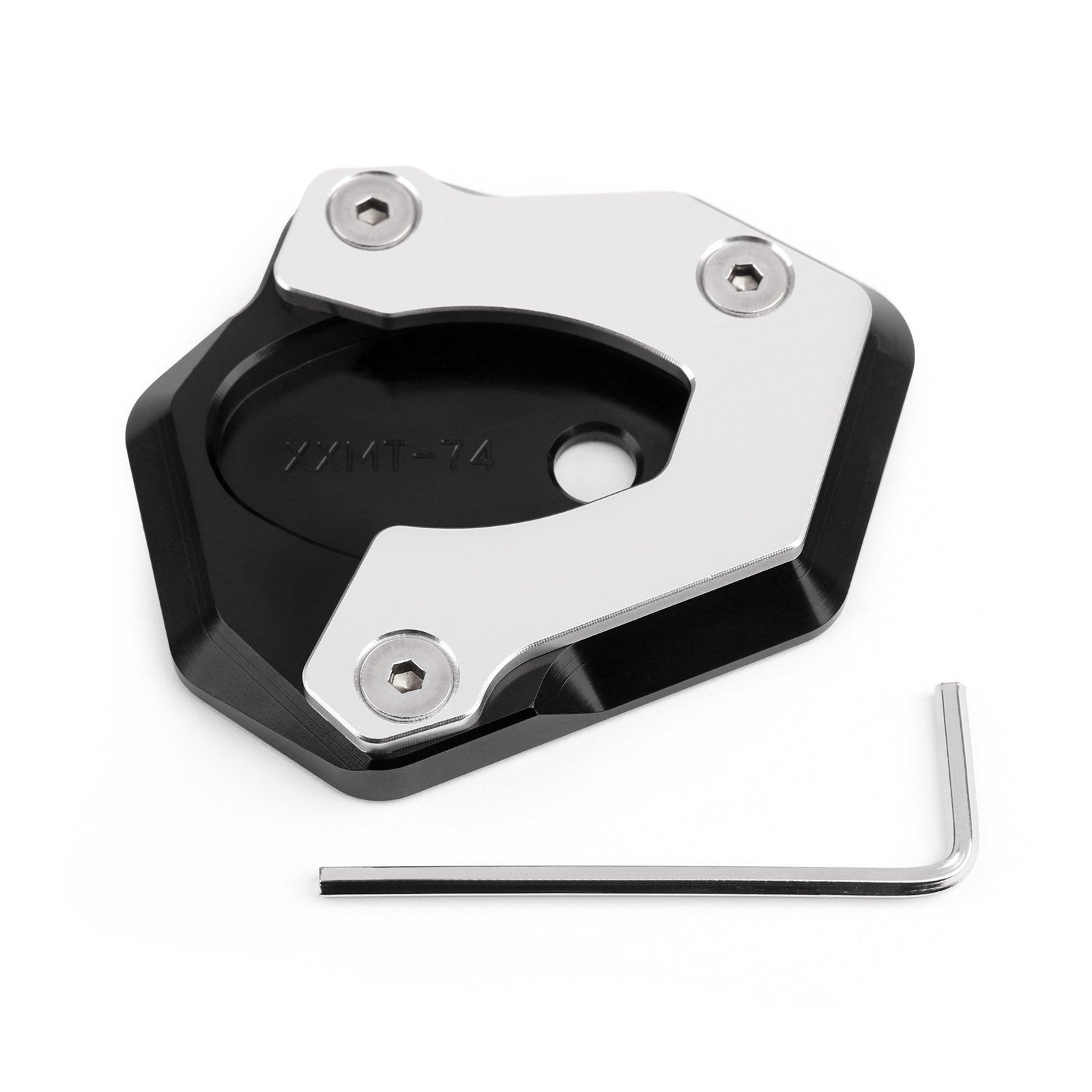 Bruce & Shark Motorrad Kickstand Seitenständer Fußpolster Passend für Kawasaki Z650 Z900 2017-2018 Schwarz von Bruce & Shark