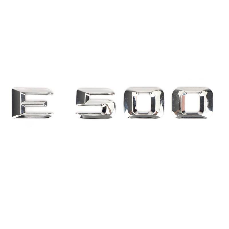 Bruce & Shark Rear Trunk Nameplate Emblem Abzeichen Aufkleber Decal Für E500 Chrome von Bruce & Shark