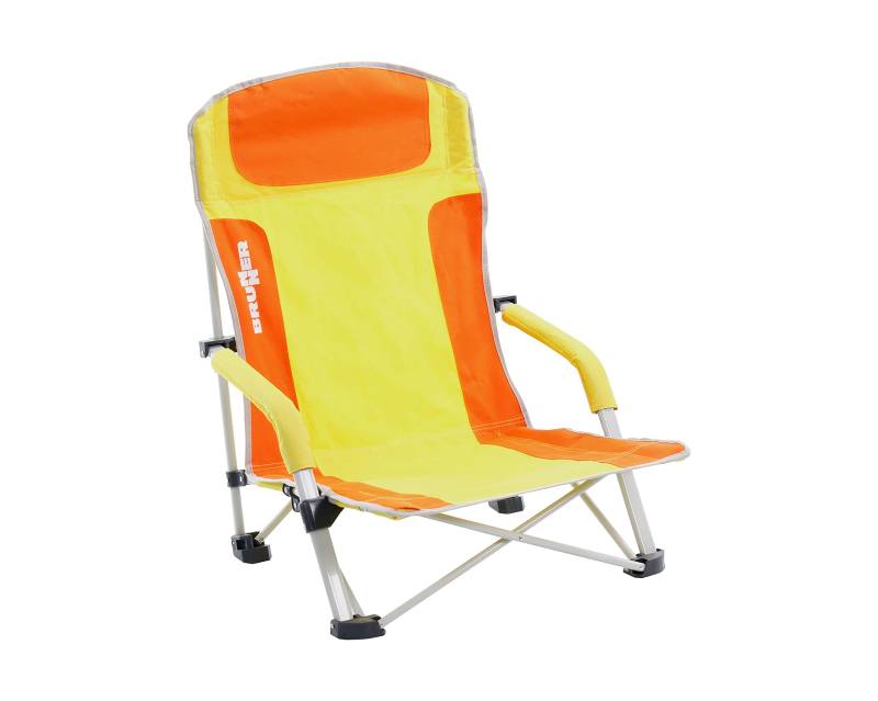 BRUNNER Bula Strandstuhl, Ergonomisch, Legierter Stahl, Orange/Gelb von BRUNNER