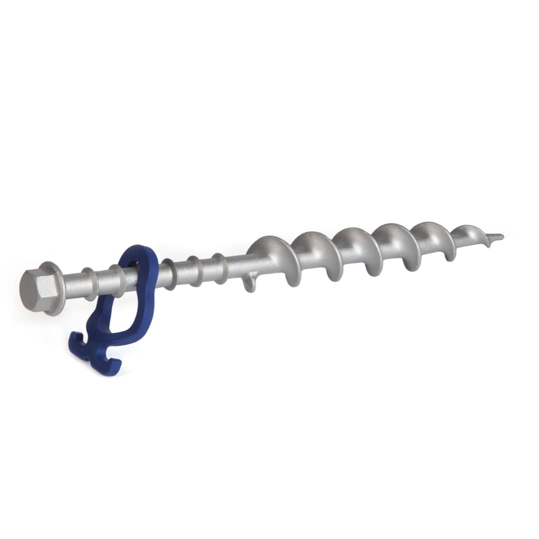 Peggy Peg – 2 Stück Schraubheringe Long aus Aluminium 31cm – Erdschrauben für Normale bis sandige Böden & Böden mit Geröll – hochbelastbare Zeltheringe für Großzelte, Leinen, Planen, Sturmverspannung von Peggy Peg