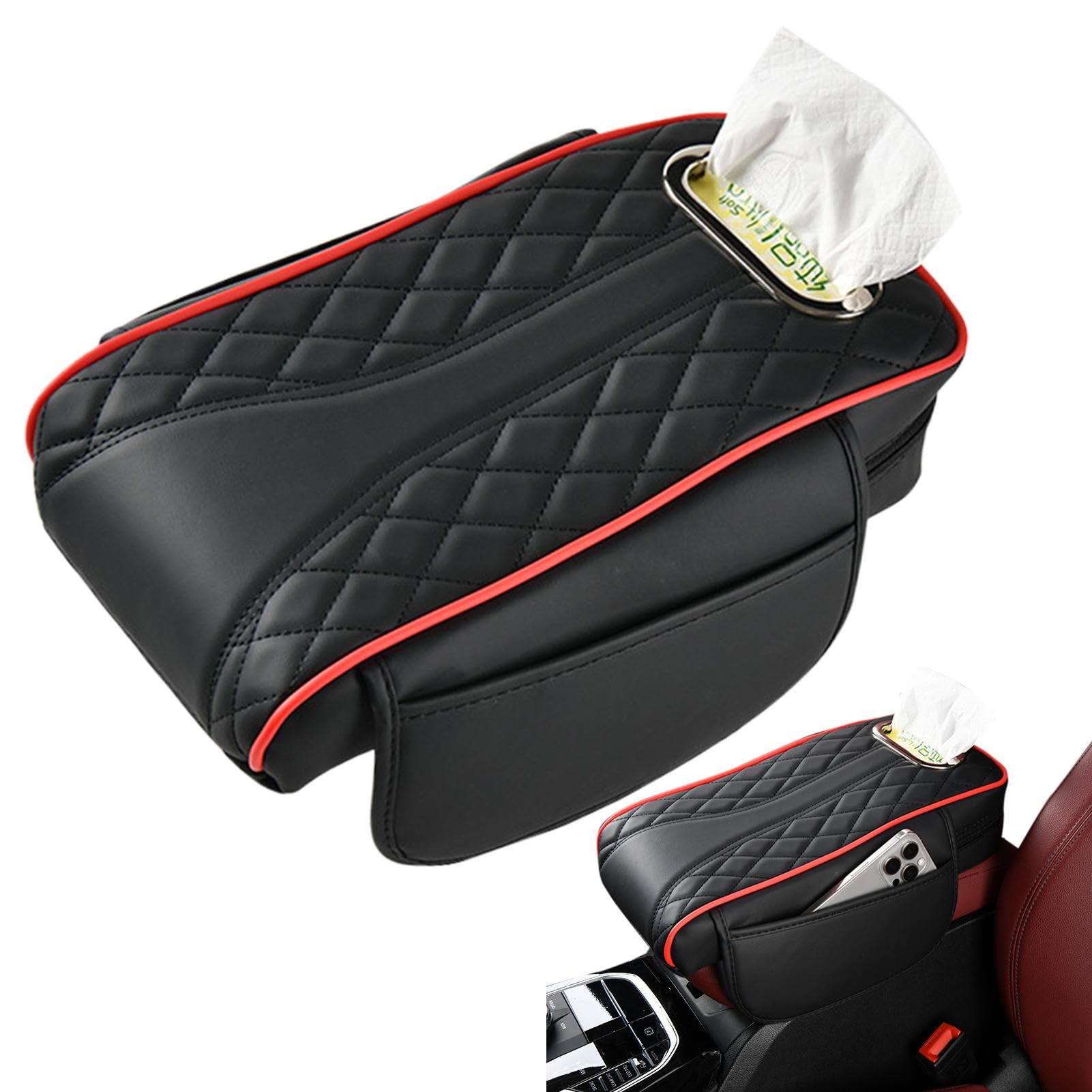 Arm Rest Cover For Car Waterproof Car Armrest Pad Car Armrest Storage Box Center Console Armrest Cover Car Armrest Cushion Tissue Box Holder For Car Car Console Pad Automotive Armrest Protector Car von Bsbkoj