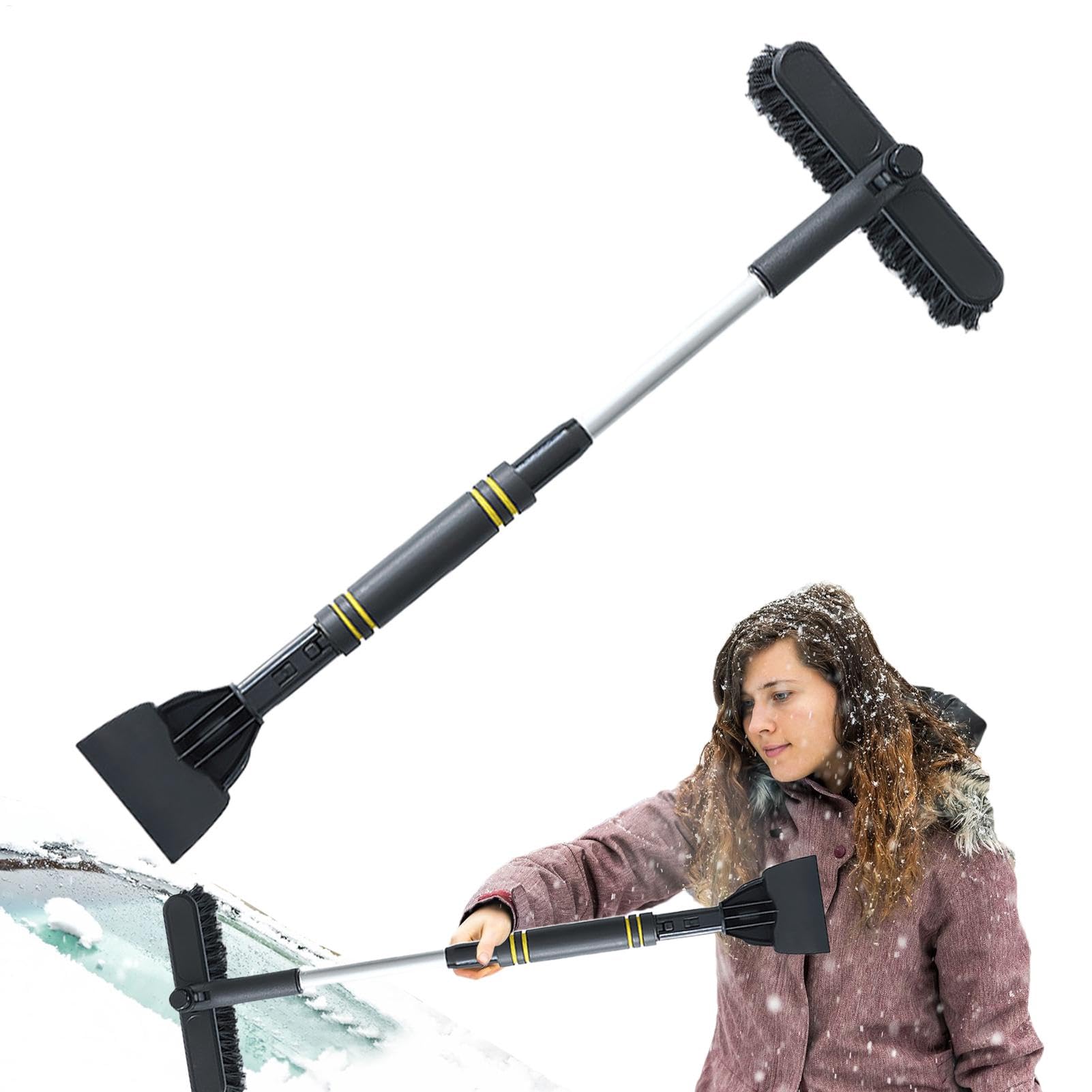 Auto Snow Shovel, Winter Ice Scraper, Multifunction Windshield Snow Brush, Car Ice and Snow Removal Shovel, Windshield Ice Scraper, Car Window Snow Removal Tool, Heavy Duty Snow Scraper for Car von Bsbkoj