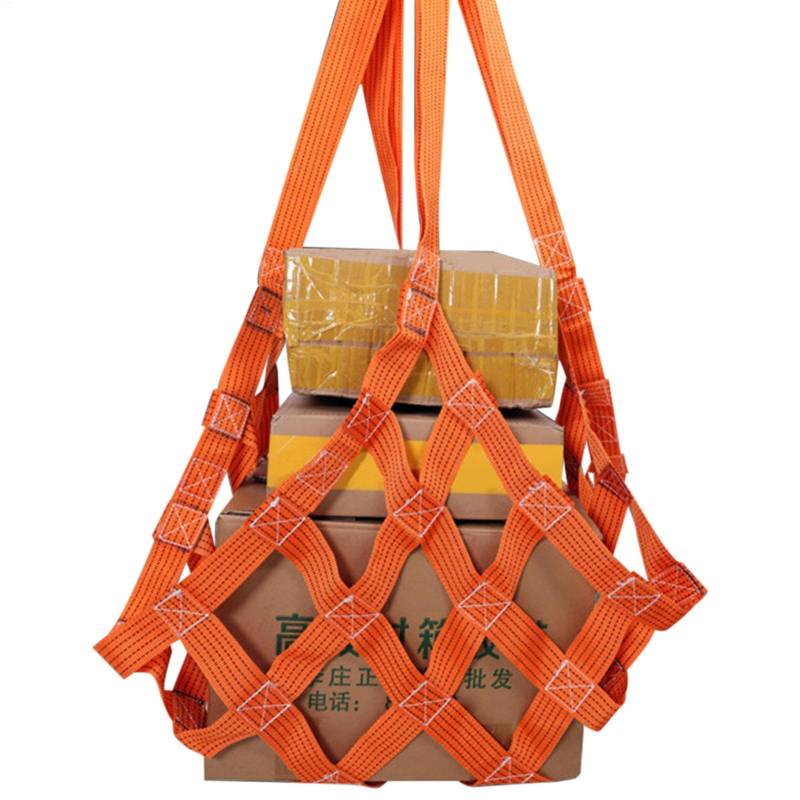 Cargo Lifting Net, High Load Capacity Cargo Nets, Multifunctional Hoist and Liftings Compact, Hangable Netting for Loading and Unloading, 1 x 1 m, 3,28 x 3,28 m, Orange von Bsbkoj