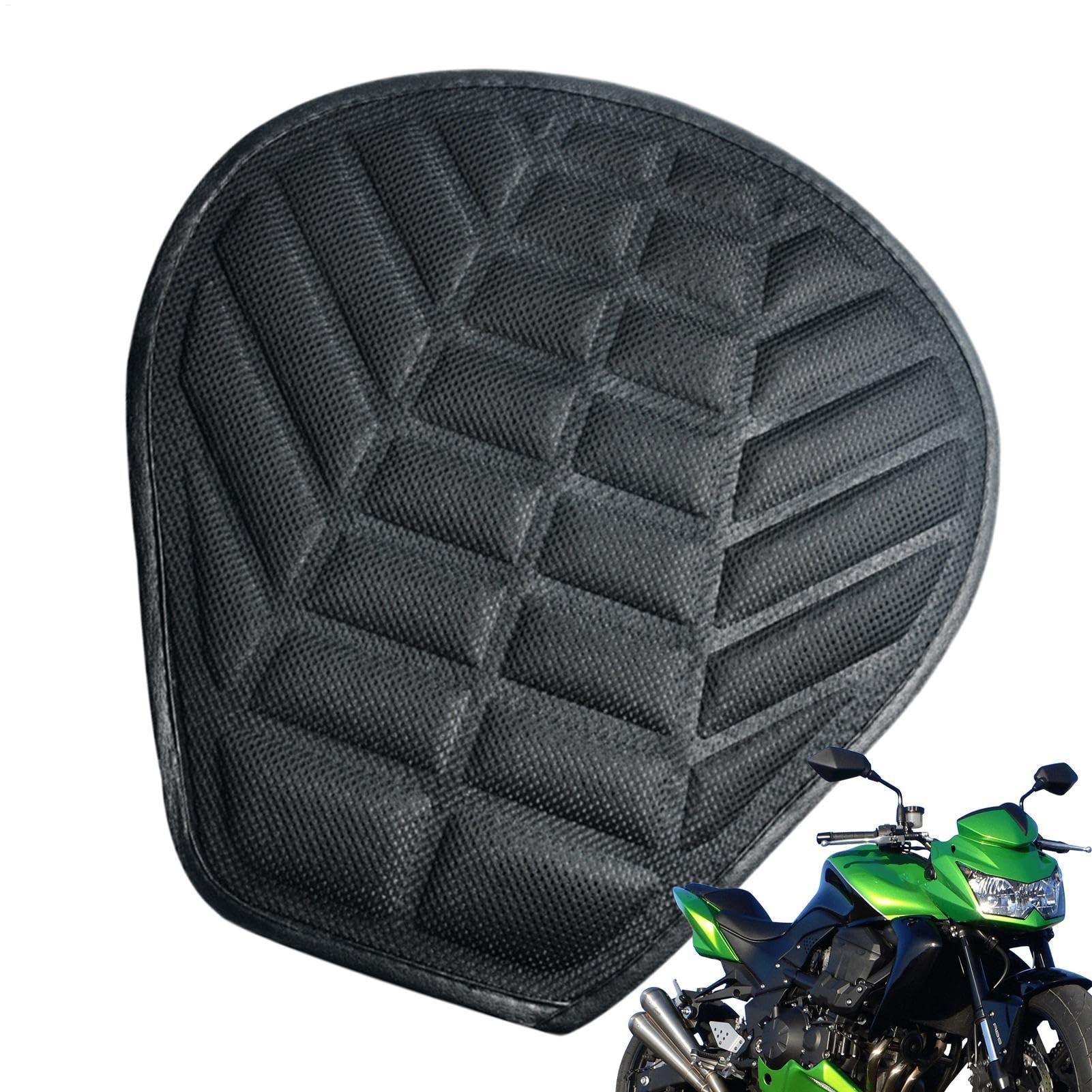 Motorcycle Seat Cushion, Non-Slip Shock-Absorbing Passenger Pad, Wear-Resistant Comfort Accessory (14.57x13.78 inches), PowerSports Gear for Cycling & Outdoor Rides von Bsbkoj