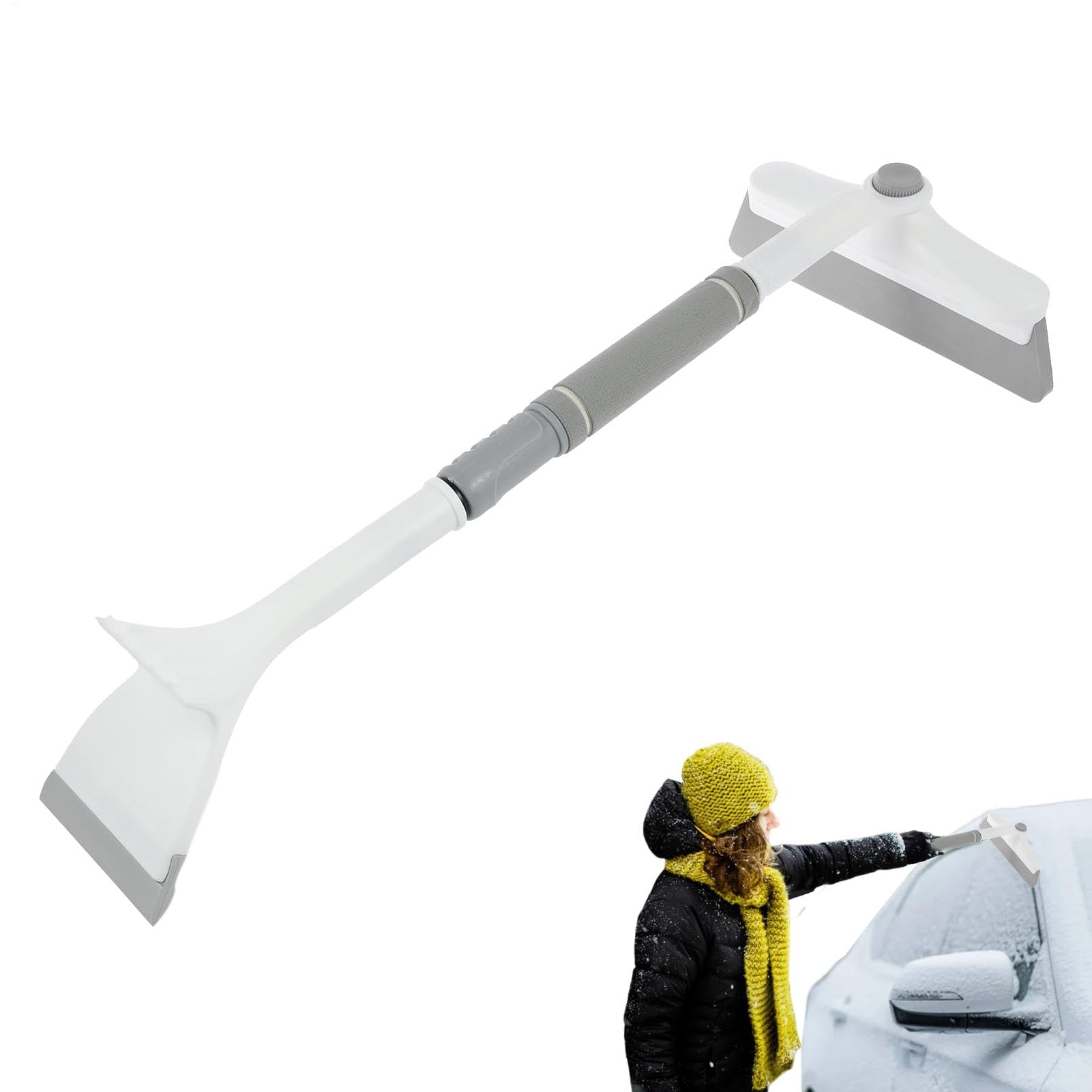 Snow Scrapers for Cars, Extendable Snow Brush, Adjustable Windshield Snow Brush, Foam Grip Snow Brush, Car Window Snow Brush, Windshield Ice Scraper, Car Windshield Brush, Extendable Ice Scraper von Bsbkoj