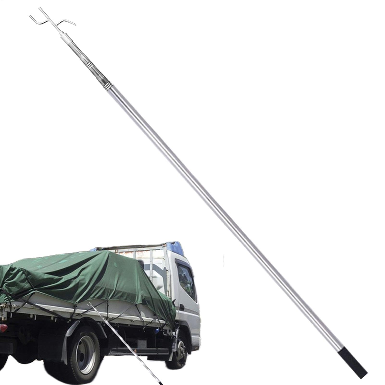 Truck Cargo Grabber, Telescoping Cargo Pole Pickup Bed Grabber Heavy Duty Truck Retriever Multi-Use Grabber Pole Truck Cargo Retriever Pole Adjustable Grabber for Trucks von Bsbkoj