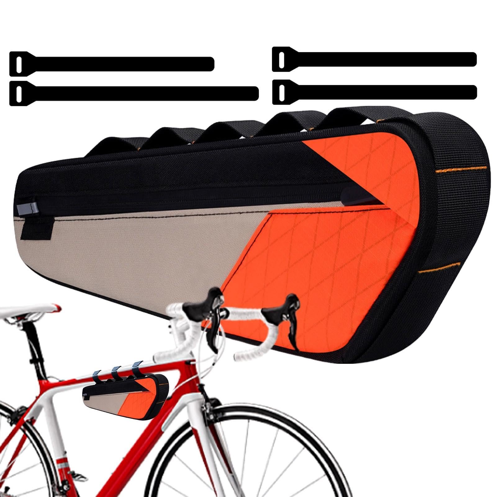 Wasserdichte Fahrradtasche, Satteltasche, 2,5 l, Fahrrad-Zubehör, Organizer, wasserdichter Rahmenbeutel, Zyklus-Aufbewahrungsbeutel, für Road Cycle Frame Bag, Mountain Storage Bag von Bsbkoj