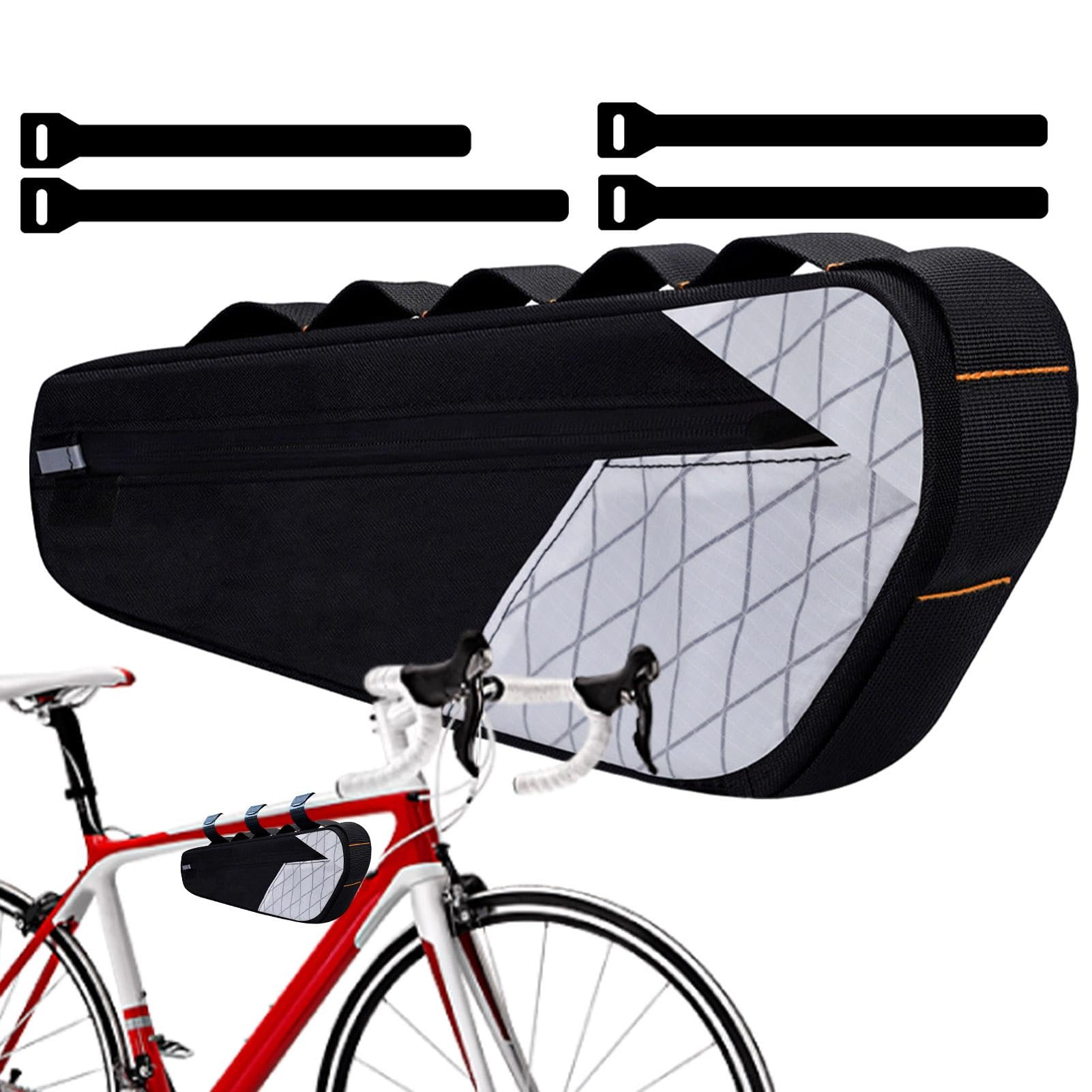 Wasserdichte Fahrradtasche, Satteltasche, 2,5 l, Fahrrad-Zubehör, Organizer, wasserdichter Rahmenbeutel, Zyklus-Aufbewahrungsbeutel, für Road Cycle Frame Bag, Mountain Storage Bag von Bsbkoj