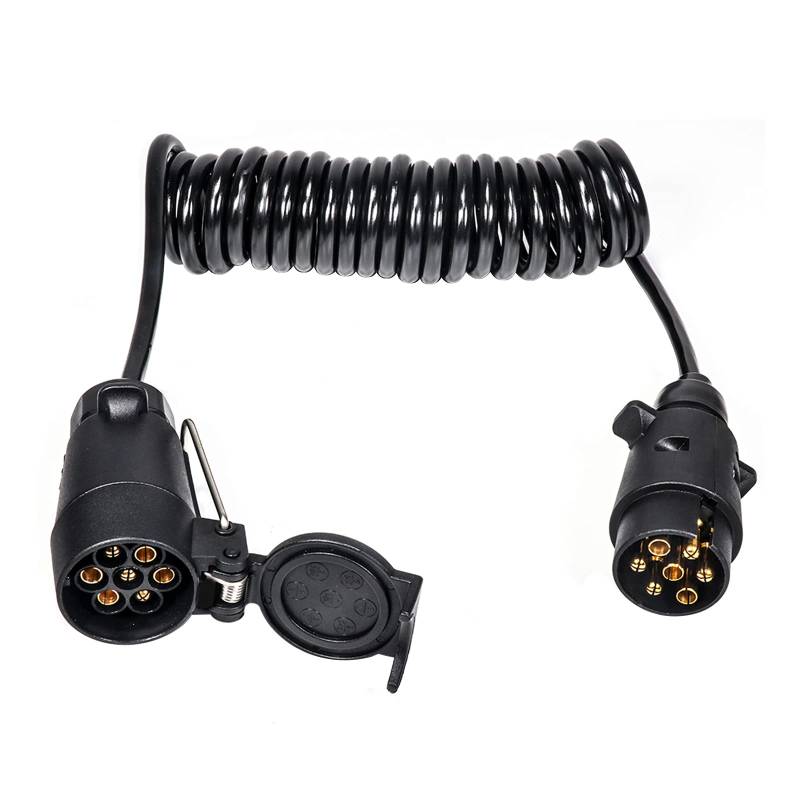 Bseical Anhänger Kabel 7 Poliger Stecker Anhänger, 12v Adapter Stecker Verbindung Verlängerungskabel 2.5m, für LKW KFZ Traktor RV Wohnwagen Wohnmobile von Bseical