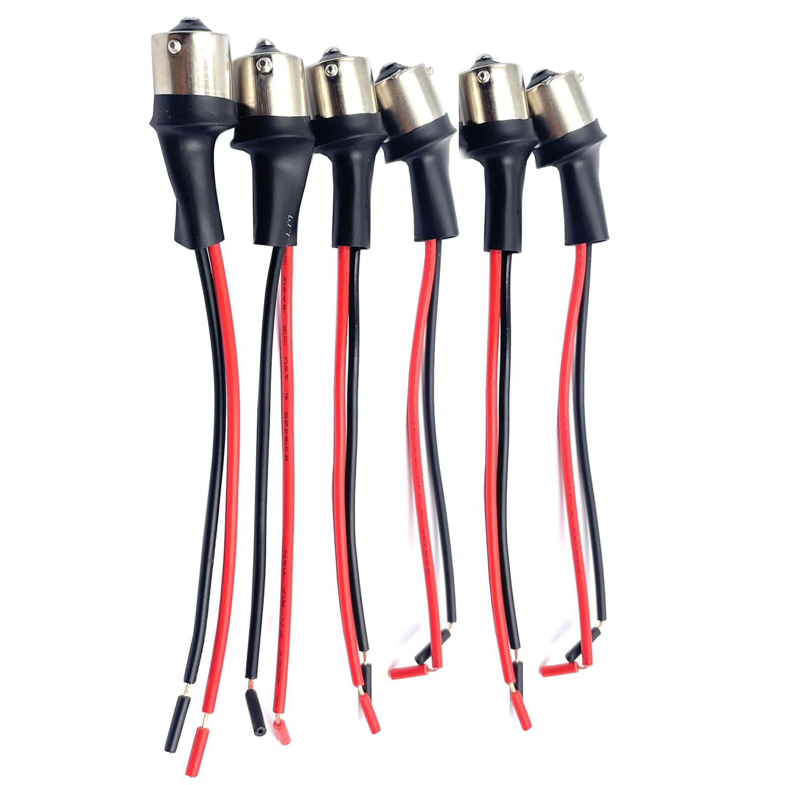 6er-Pack 1156 Ba15s P21w Lampenstecker, Stecker, vorverdrahteter Anschluss, Kabelbaum-Adapterstecker für Autoscheinwerfer, Blinker, Rücklicht von Bstenke