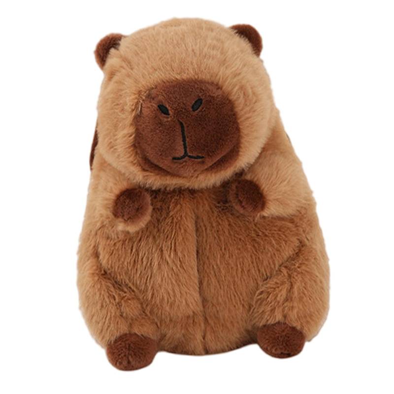 Btgghytr Auto-Kopfstütze Taschentuchbox Cartoon Capybara Papierkoffer Automotive Soft Tissue Dispenser Hanging Plush Napkin Bag von Btgghytr