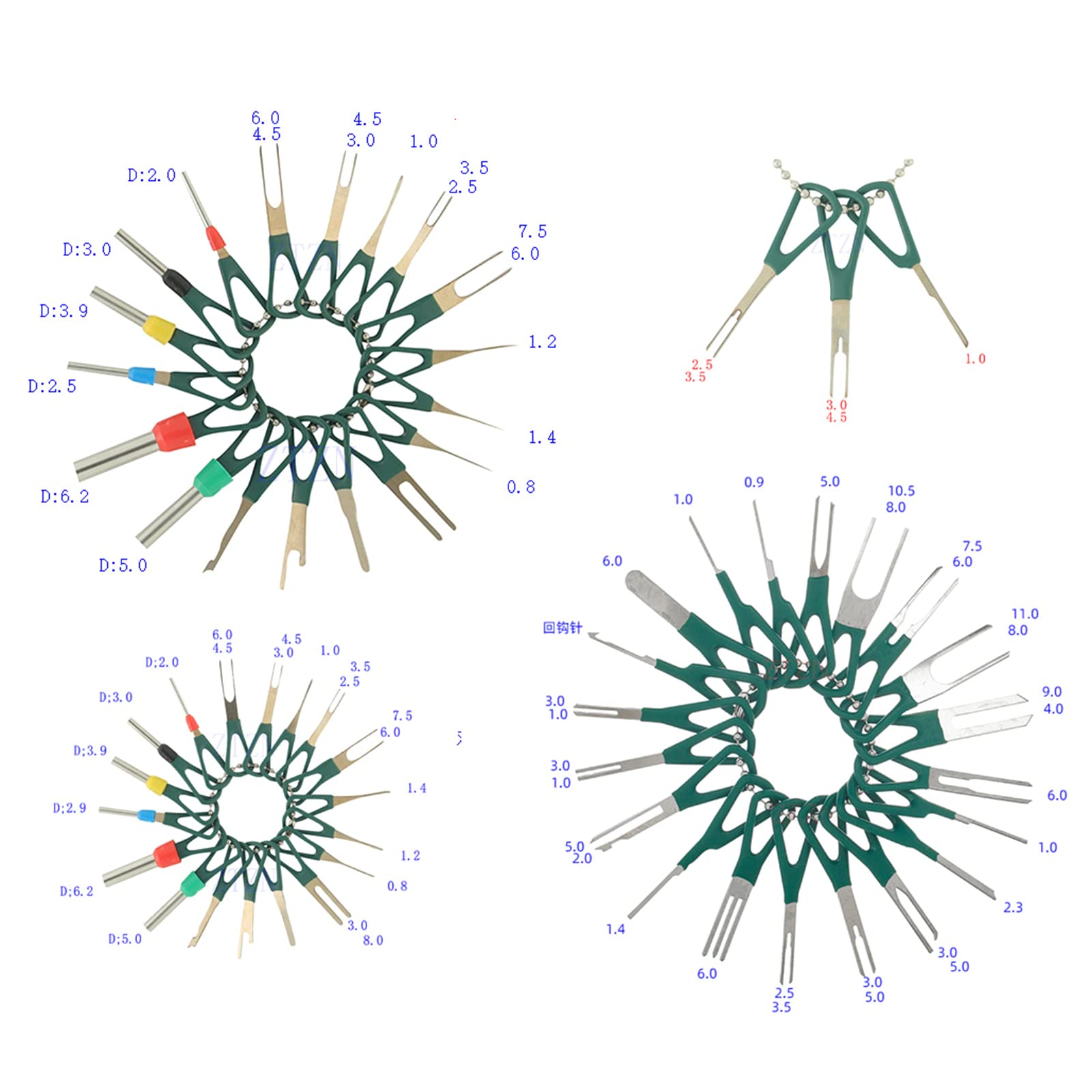 Btgghytr Removal Tool Pin Puller Reparatur Entfernung Werkzeuge Für Auto Pin Extractor Elektrische Verdrahtung Crimp Stecker von Btgghytr