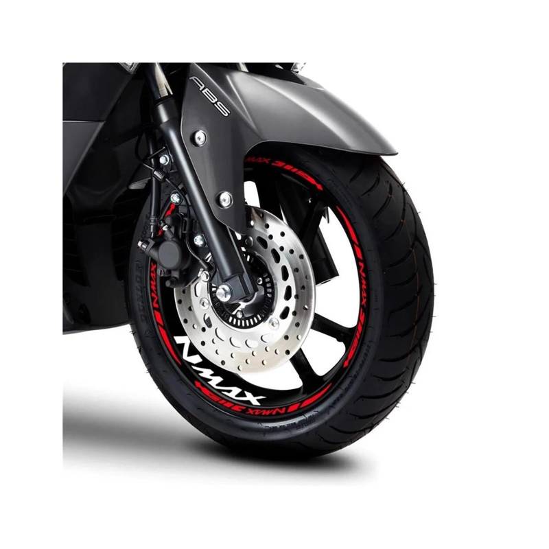 Btwodian Motorrad Fairing Stickers Für N MAX Für NMAX 155 Für nmax155 Reflektierende Motorrad-Radaufkleber Roller-Felgenstreifen Klebeband-Aufkleber(B) von Btwodian