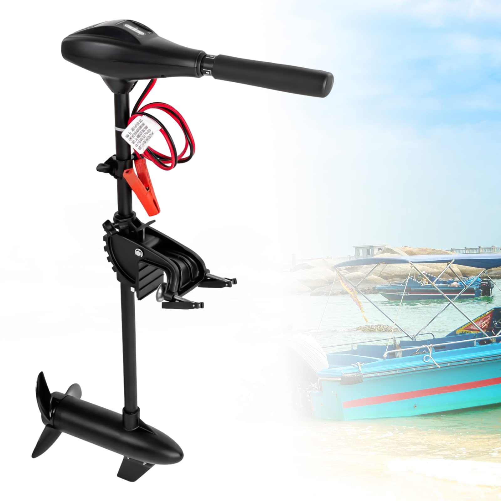 58Lbs Elektromotor AußEnborder Trolling Motor Schlauchboot AußEnbordmotor Elektro BüRstenmotor Fischerboot Bootsmotor Schlauchboote Angelmotor Elektrobootsmotor Boote FüR Elektroaussenborder 12V von BuRuiYoten