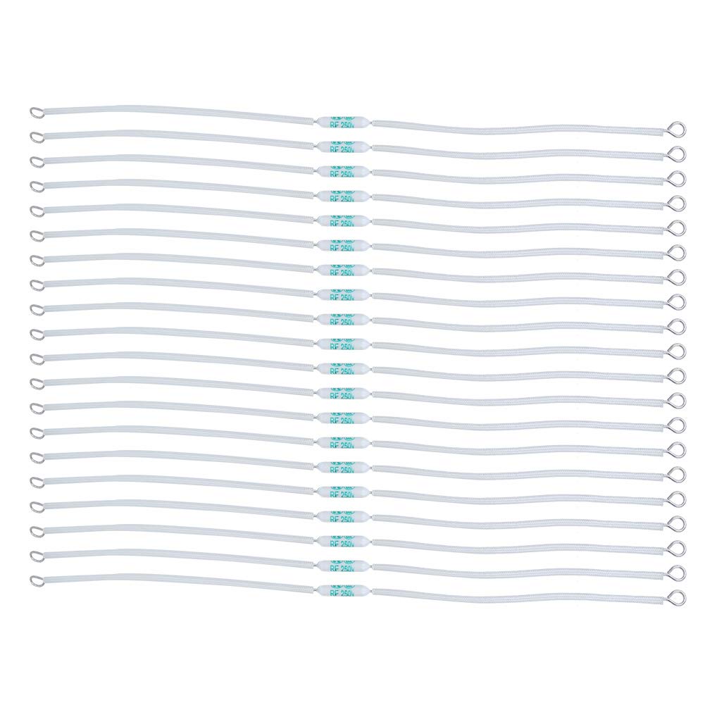 20 Stück Keramische Thermosicherung 250V 10A 130 ℃ / 155 ℃ / 165 ℃ / 185 ℃ RF Sicherung Thermosicherungen für Motor Transformatoren Elektrische Industrie Haushaltsgeräte(240mm-165℃) von Buachois