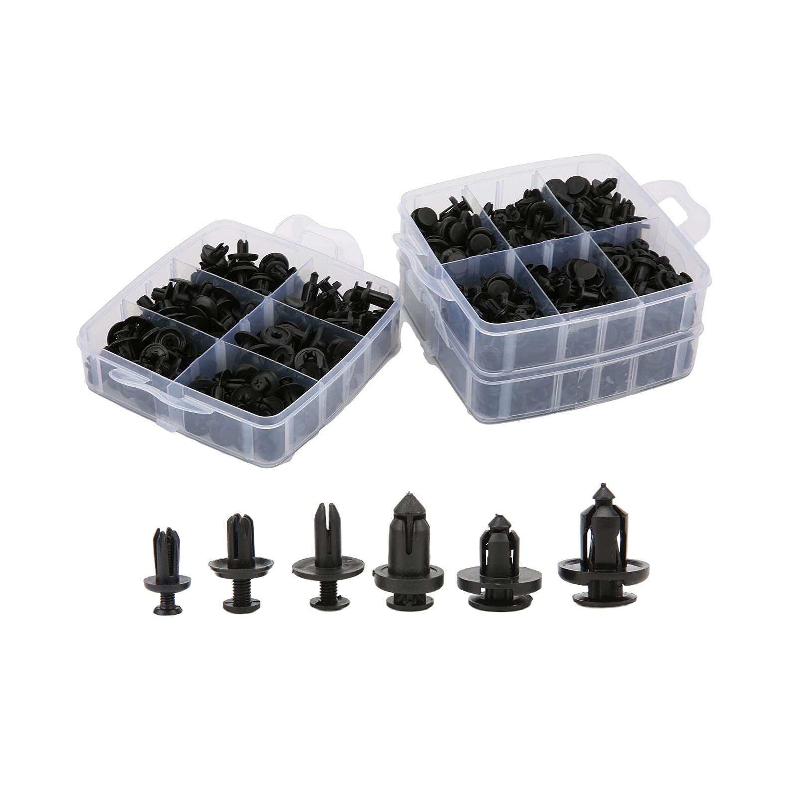 620 Stück Kunststoff Niet Clips Auto Enthalten 16 Arten Universal Auto clips Stoßstangen Befestigung Clips Kit Mit Aufbewahrungsbox Für Auto Autotüren Panels von Buachois