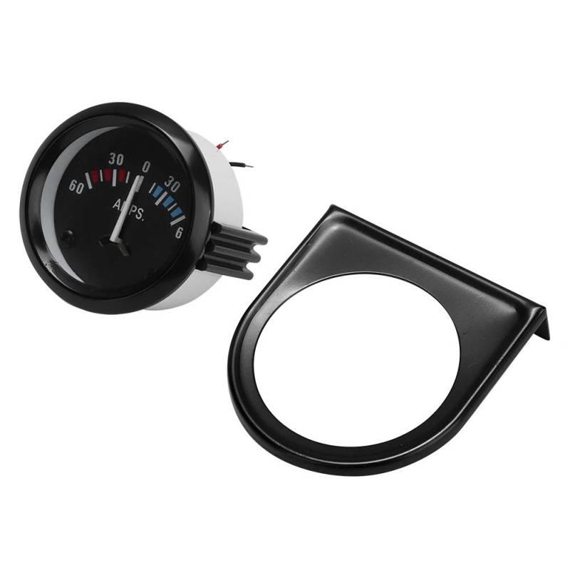 Auto Amperemeter, 12 V 60-0-60A Auto Amperemeter Voltmeter, Amp Gauge Volt Meter, Universal 52 Mm/2 Zoll LCD Display Digitales Analoges Amp Mgerät Messgerät mit Draht und Rahmen für Auto Fahrzeuge von Buachois