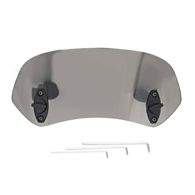 Motorrad Windschutzscheibe Verstellbarer Clip On Windabweiser Luftabweiser 285 x 125 mm Acryl Universal Motorräder Windschild Verlängerung Erweiterung Spoiler Aufsatz, Tawny von Buachois