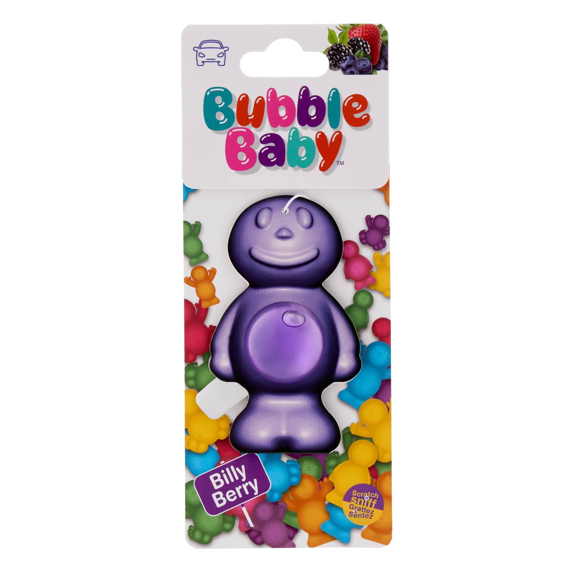 Bubble Baby Berry Fragrance Carded Liquid Membrane Car Air Freshener and Odour Eliminator, Lila von Bubble Baby