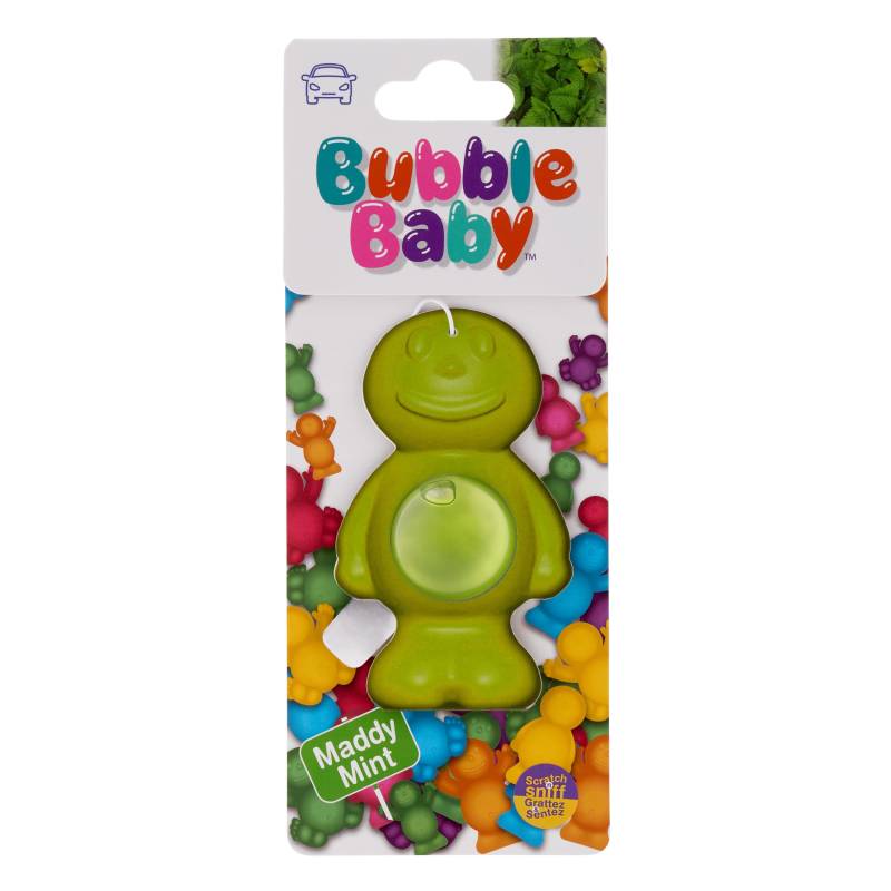 Bubble Baby Mint Duftstoff auf Kartonfolie für Autolufterfrischer und Geruchsvernichter von Bubble Baby