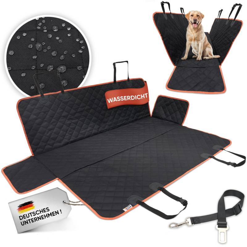 Buchetmann2 Hundedecke Auto Rückbank – wasserdichte, Kratzfeste & rutschfeste Autoschondecke für Hunde mit Sicherheitsgurt – Hundematte für Rücksitz & Kofferraum, Hundesitz – 100% Schutz von Buchetmann2