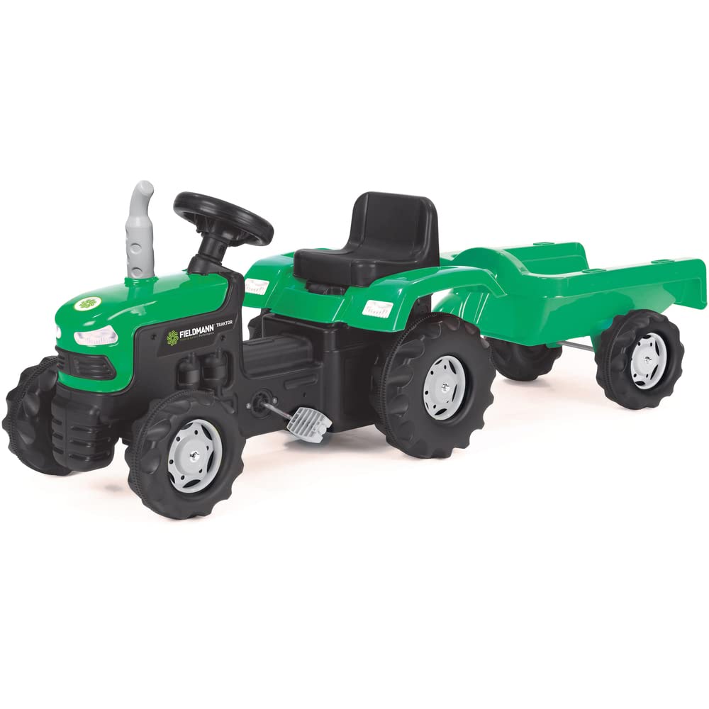 Buddy Toys BPT 1013 Trettraktor mit abhängendem Wagen für Kinder von Buddy Toys