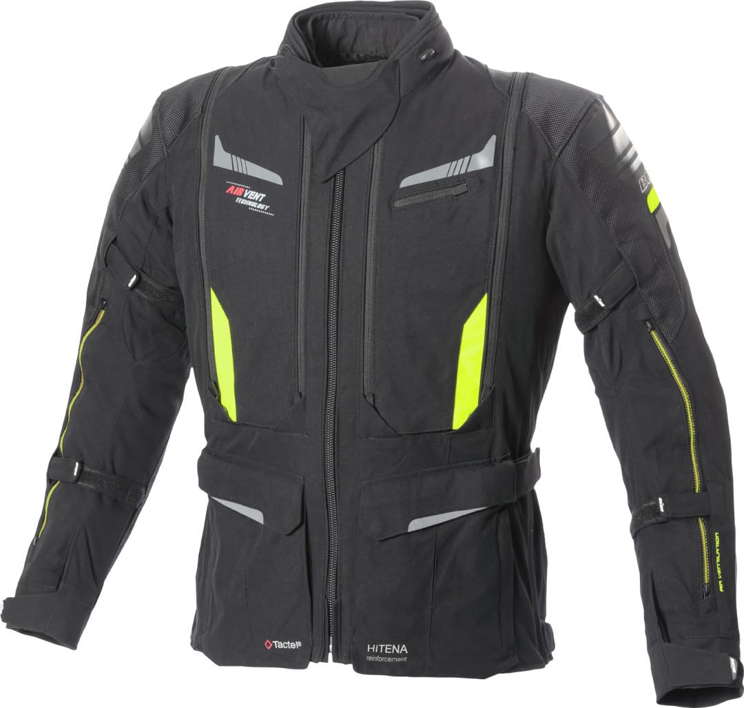 Büse Agadir Motorrad Textiljacke, schwarz/gelb, Kurz 30 von Büse