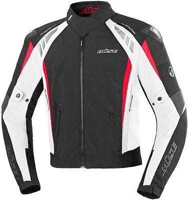 Büse B.Racing Pro, Textiljacke wasserdicht - Schwarz/Weiß/Rot - M von Büse