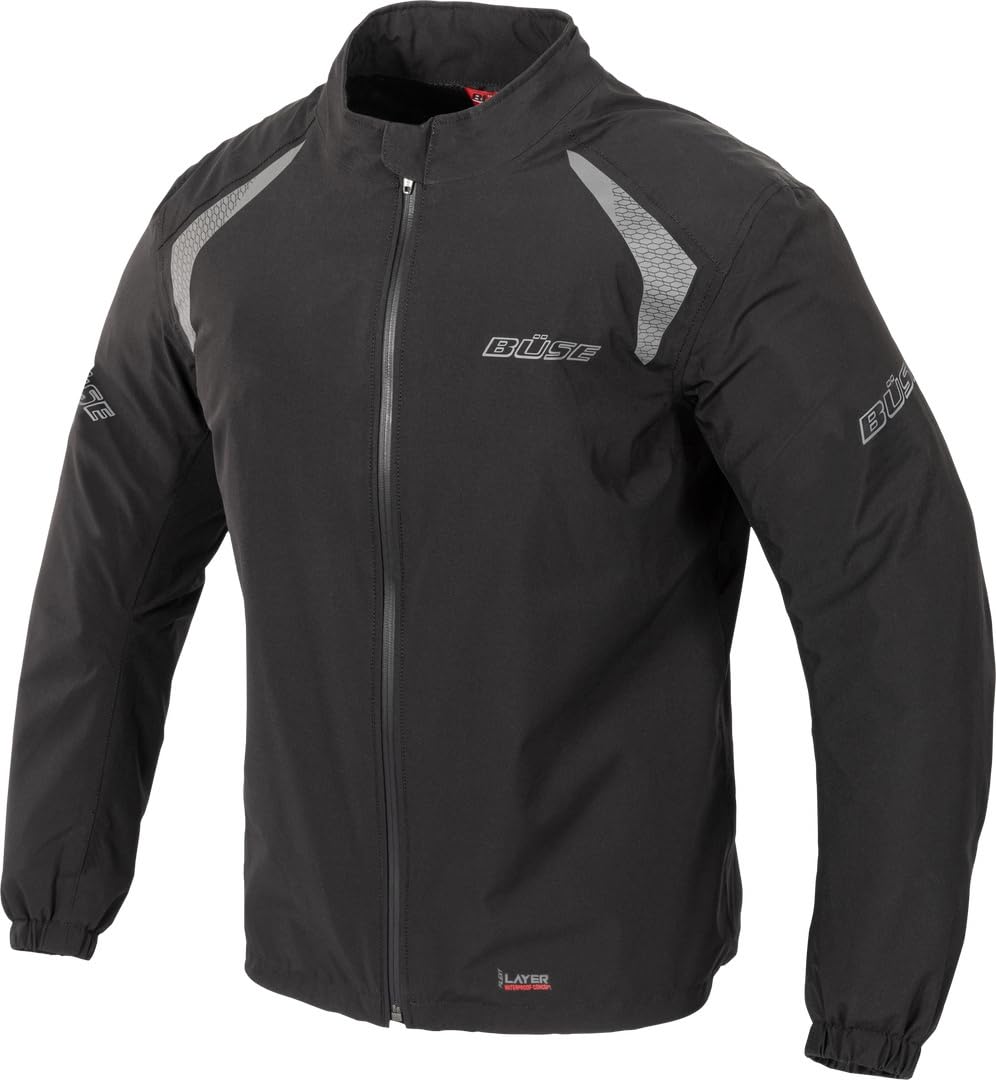 Büse Breeze Motorrad Regenjacke, schwarz, L von Büse