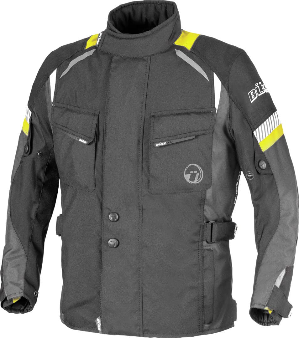 Büse Breno Kids Kinder Motorrad Textiljacke Schwarz/Grau/Neon 152 von Büse