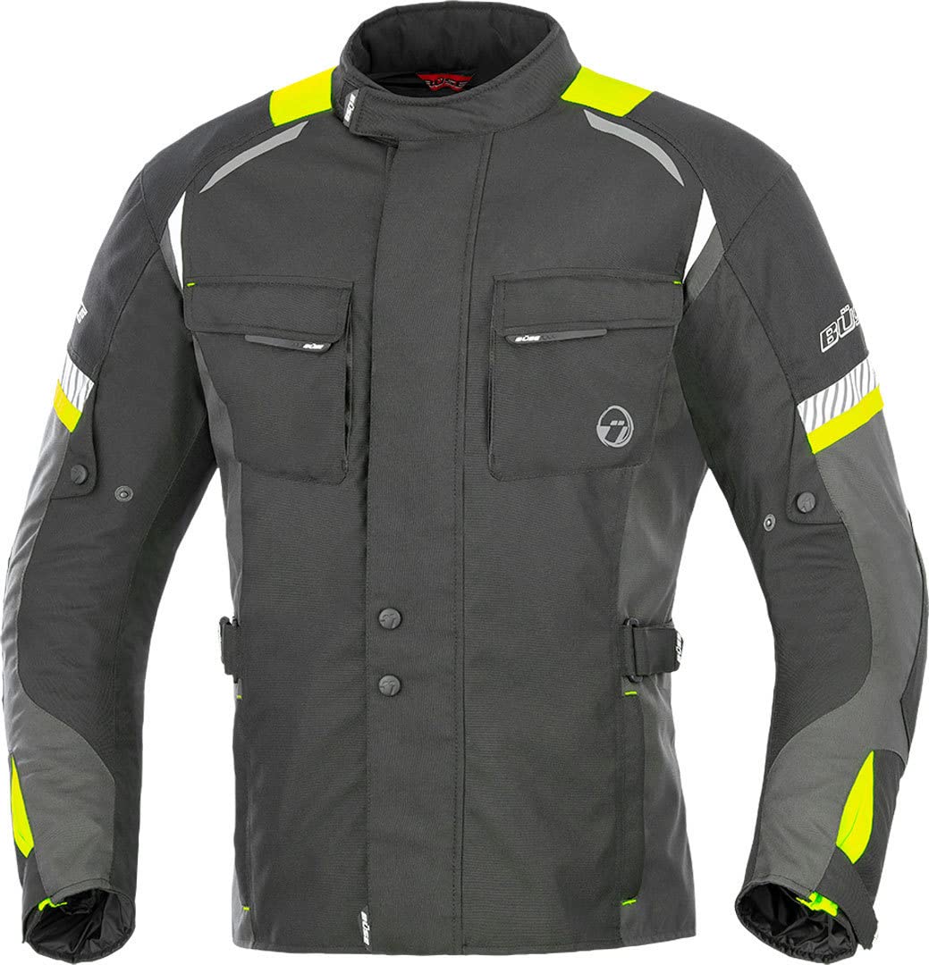 Büse Breno Motorrad Textiljacke (Black/Neon/Yellow,S) von Büse