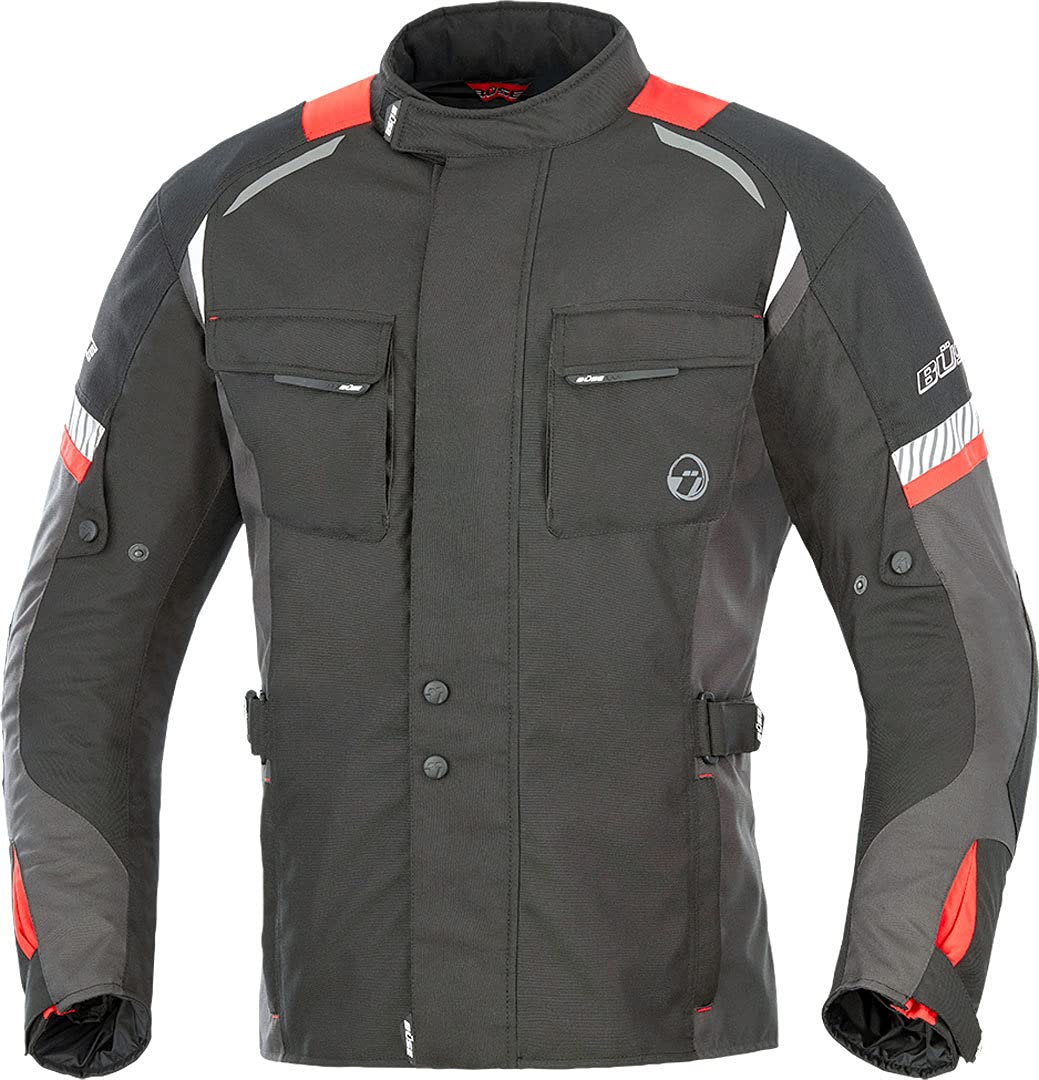 Büse Breno Motorrad Textiljacke (Black/Red,L) von Büse