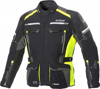 Büse Highland II, Textiljacke wasserdicht - Schwarz/Neon-Gelb/Dunkelgrau - 8XL von Büse