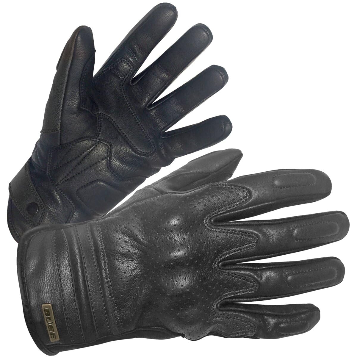 Büse Jackson perforierte Motorrad Handschuhe, schwarz, 10 von Büse