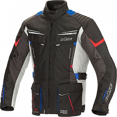 Büse Lago Pro, Textiljacke - Schwarz/Grau/Blau/Rot - 3XL von Büse