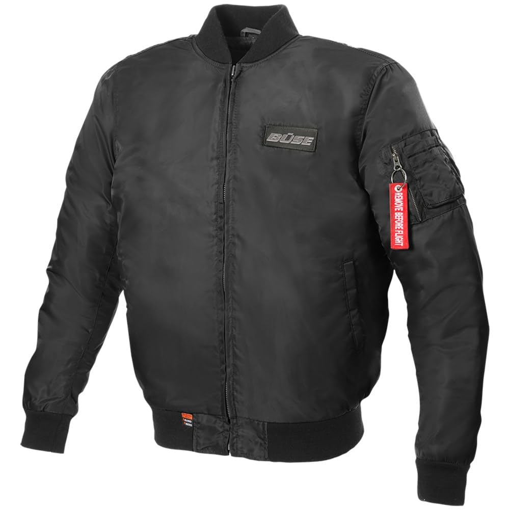 Büse Motorradjacke Kingman schwarz, Bomberjacke mit Kevlar und Protektoren (50) von Büse